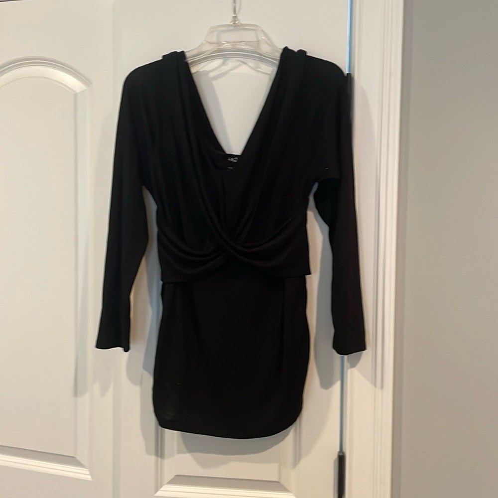 Ingrid and Isabel Maternity black off the shoulder sweater